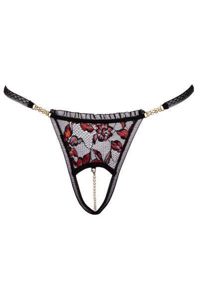 String dentelle ouvert bicolore - Cottelli LINGERIE - Eveil Secret