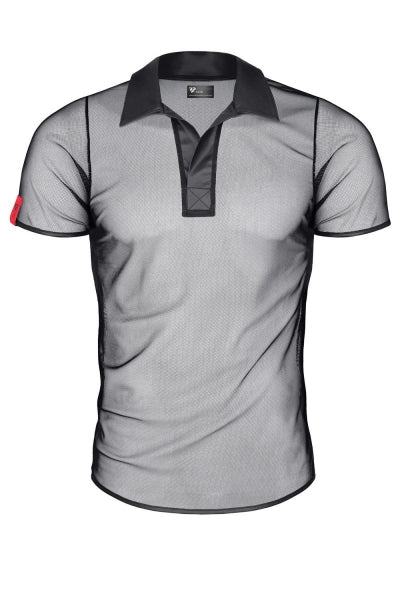 Polo de punto negro transparente - Regnes