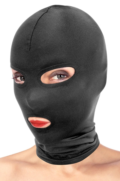Cagoule BDSM 3 ouvertures - Fetish Tentation - Eveil Secret
