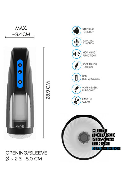 Masturbateur rotatif et va-et-vient avec gémissements WYNE n°09