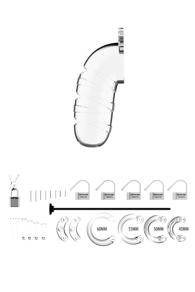 Jaula de castidad de 12,5 cm con plug uretral - ManCage 17