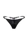String ouvert à strass noir