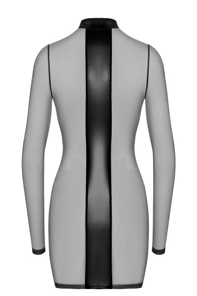 Minivestido de tul y wetlook Crossfire F369 - Noir Handmade