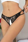 String ouvert dentelle Noir - Litolu Lingerie - Eveil Secret