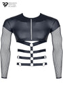 T-shirt harnais wetlook et maille - Regnes - Eveil Secret