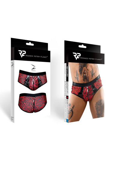 Shorty à zip en tulle zébré - Regnes - Eveil Secret