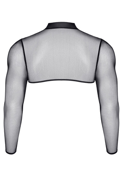 Crop top tulle noir transparent - Regnes