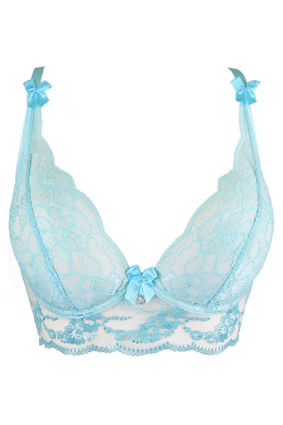 Soutien-gorge dentelle bleu V-10121 - Axami