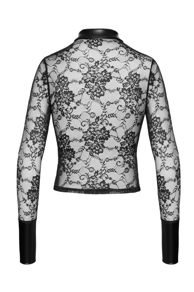Camisa de encaje Noirelle F377 - Noir Handmade