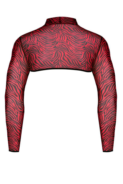 Crop top tulle zébré rouge et noir - Regnes - Eveil Secret