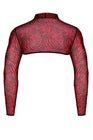 Crop top tulle zébré rouge et noir - Regnes - Eveil Secret