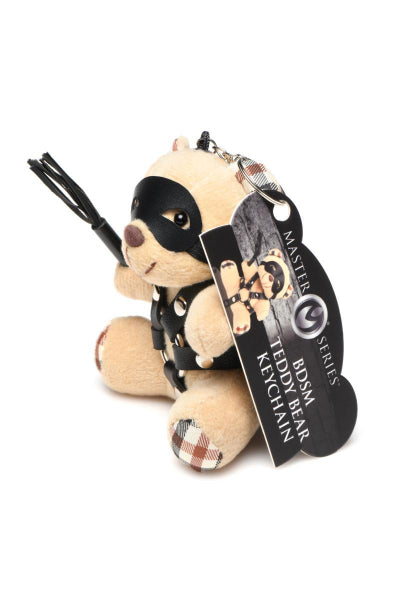 Llavero Oso de peluche BDSM con fusta