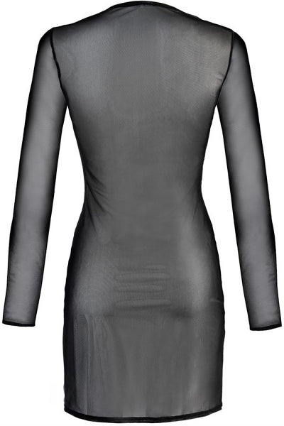 Vestido de tul negro V-10639 - Axami