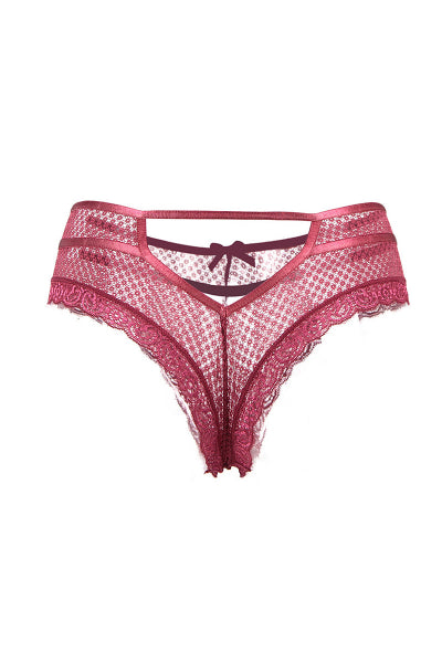 Tanga burdeos encaje - Paris Hollywood