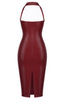 Robe mi-longue Dark Romance F396 - Noir Handmade