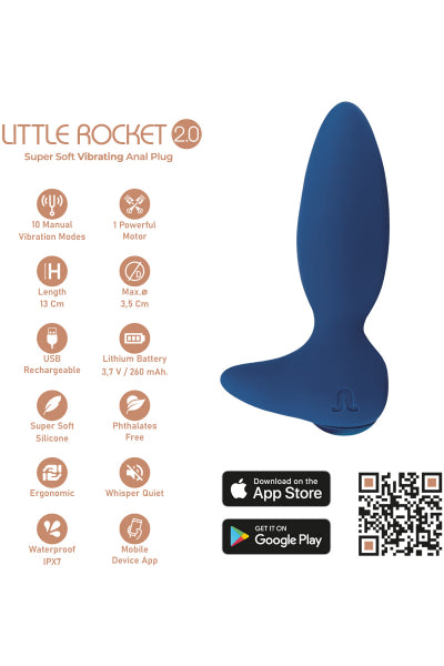 Vibrador tipo bala conectado Little Rocket II - Adrien Lastic