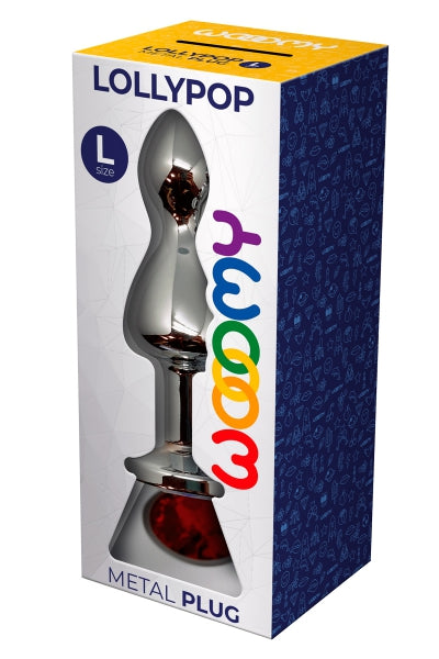 Plug bijou Lollypop rouge L - Wooomy - Eveil Secret
