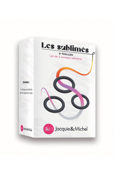 Set de 3 cockrings Les sublimés - Jacquie et Michel - Eveil Secret