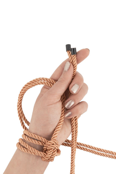 Coffret 3 cordes de bondage Premium - Rosy Gold - Eveil Secret