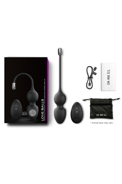 Bolas de amor negras con mando a distancia - Dorcel