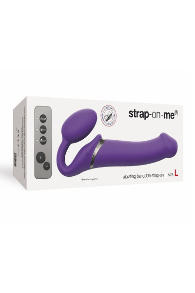 Dildo vibrador con arnés violeta L
