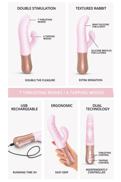 Vibrador Rabbit Sassy Bunny rosa - Love to Love