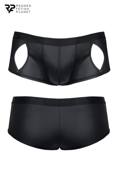 Shorty abierto negro efecto mojado - Riendas