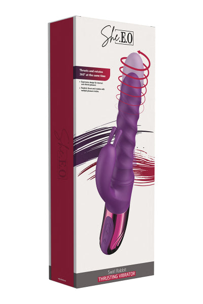 Vibrador de empuje Vibro Swirl Rabbit - She.E.O