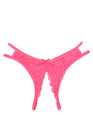 String ouvert dentelle Rose - Litolu Lingerie - Eveil Secret