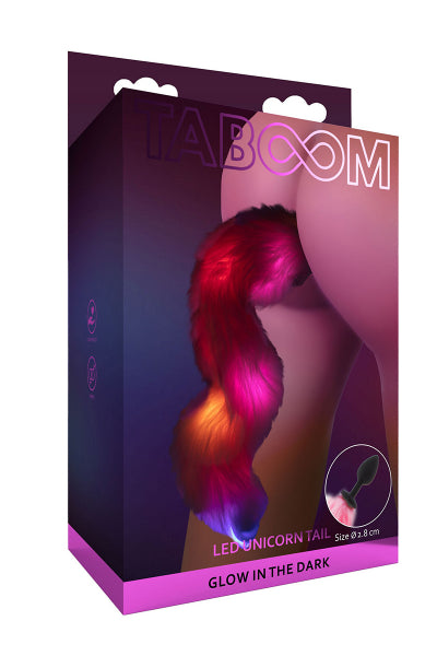 Plug anal unicornio con cola luminosa - Taboom