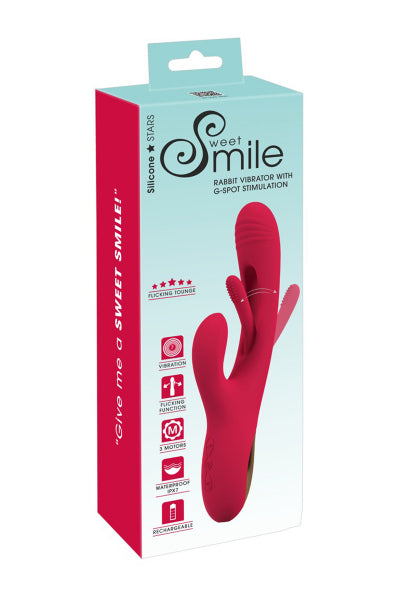 Vibro rabbit avec langue oscillante - Sweet Smile - Eveil Secret