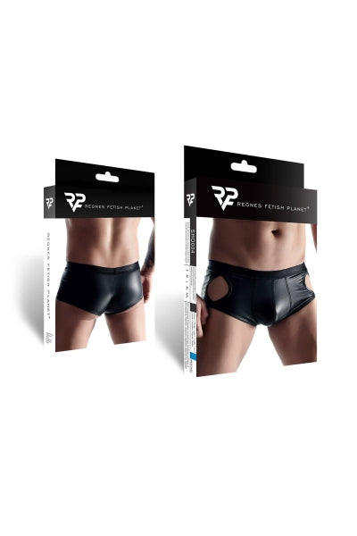 Shorty abierto negro efecto mojado - Riendas