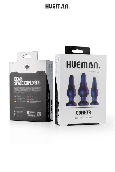 Kit 3 plugs anales Comet - Hueman