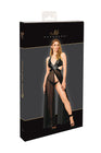 Robe longue fendue Do not Disturb F412 - Noir Handmade