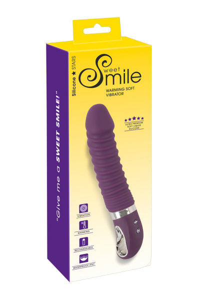Vibrador térmico recargable 23,5 x 4,1 cm - Sweet Smile