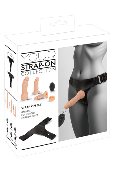 Arnés con 3 dildos multiposición - You2Toys