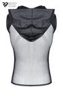T-shirt à capuche wetlook et mesh - Regnes - Eveil Secret