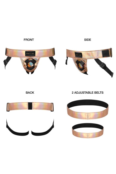 Arnés Curious holográfico oro rosa - Strap On Me