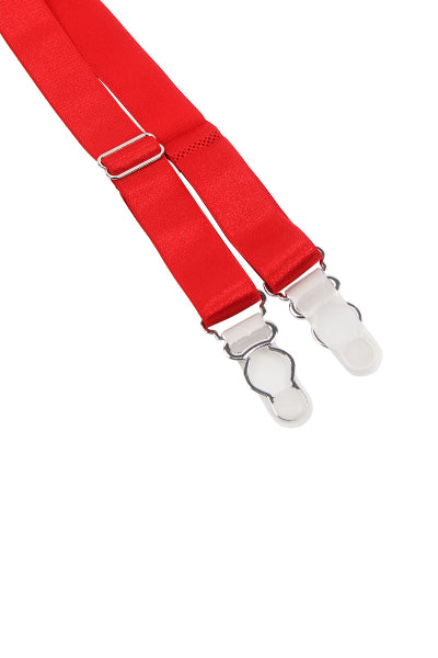 Porte-jarretelles et string Rouge - Litolu Lingerie - Eveil Secret