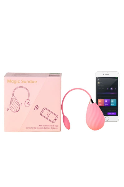 Huevo vibrador conectado Magic Sundae rosa - Magic Motion