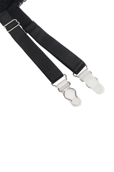 Porte-jarretelles et string Noir - Litolu Lingerie - Eveil Secret