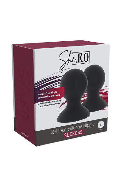 Chupetes de silicona para pezones talla L - She.E.O
