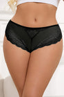 Tanga dentelle bijou Coeur Noir - Litolu Lingerie - Eveil Secret