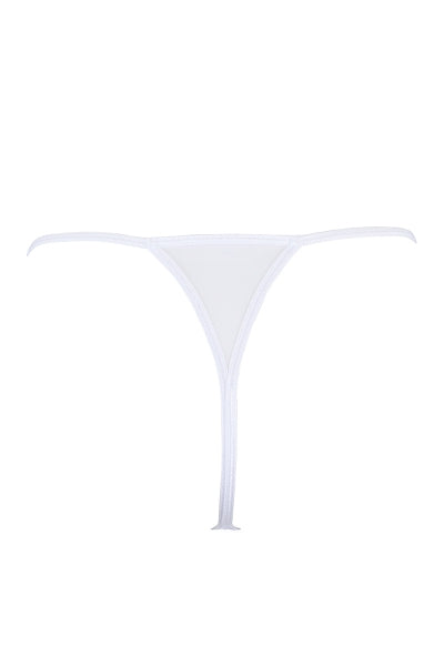 Tanga blanco con tachuelas doradas V-9798 - Axami