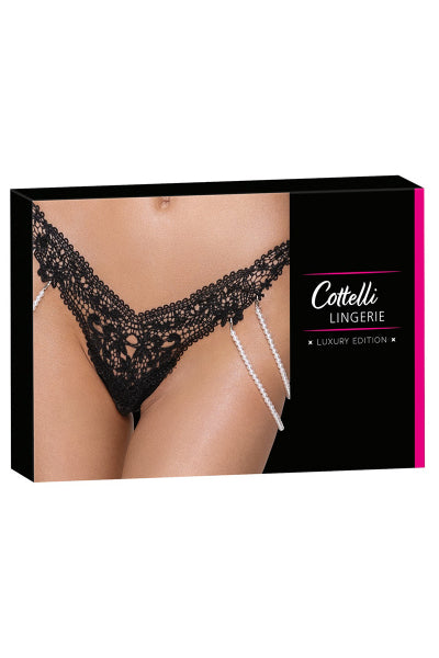 String Rio avec chaines de perles - Cottelli LINGERIE - Eveil Secret