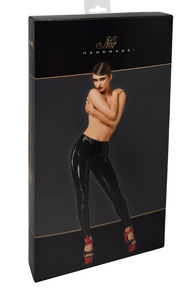 Pantalones ajustados de vinilo Dominae F380 - Negro Hecho a mano
