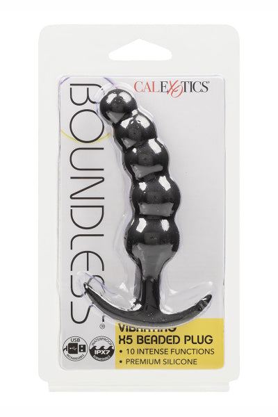 Plug anal vibrador con 5 cuentas - Calexotics